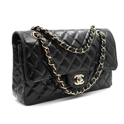 chanel patent leather bag small|Chanel patent flap bag.